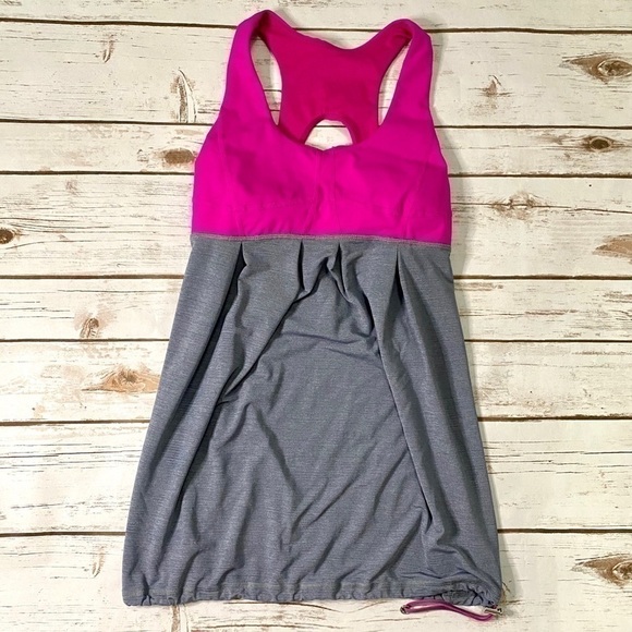 Lululemon Bright Fuchsia & Grey Workout Tank - Picture 1 of 7